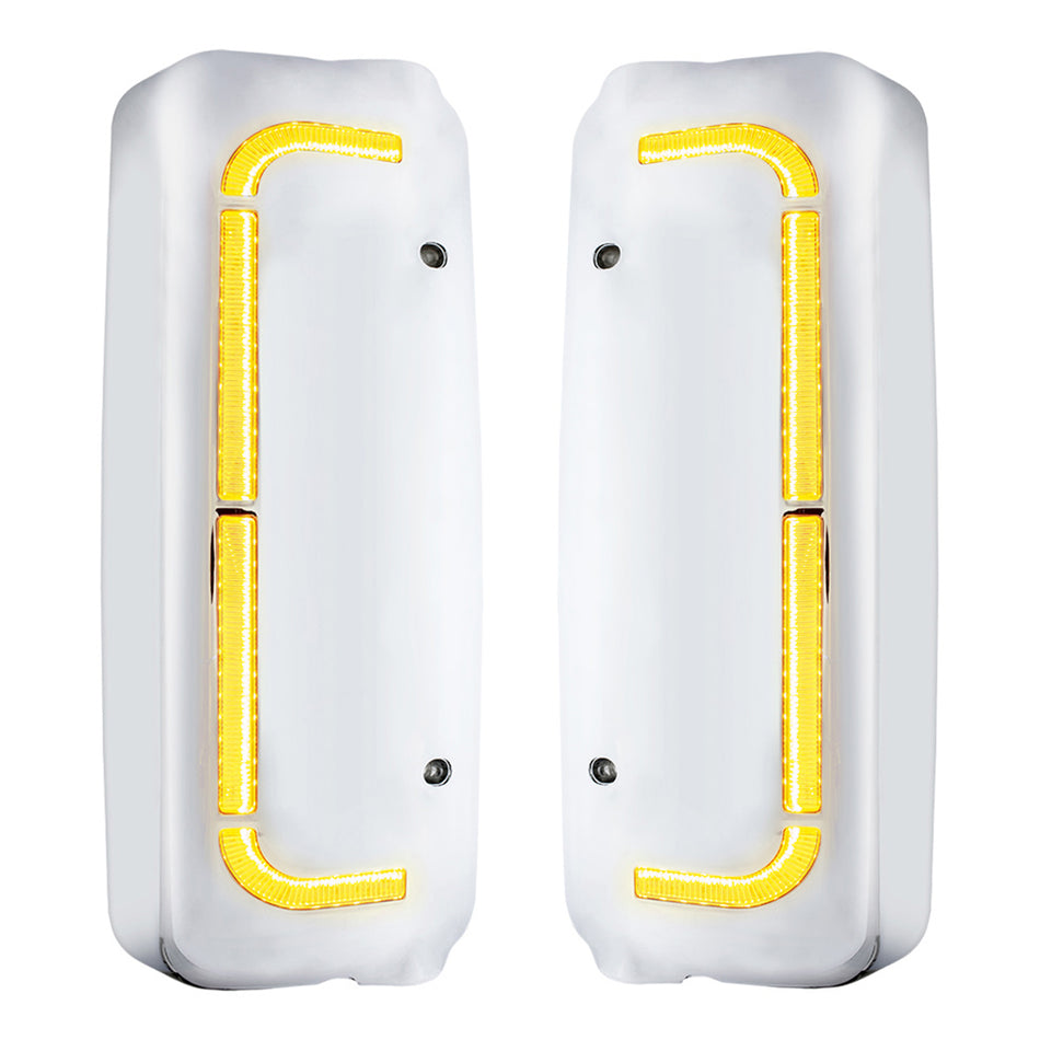 48 LED Chrome Mirror Cover With Sequential LED For FL Century (2005-2010) & Columbia (2005-2020) - Driver or Passenger Side