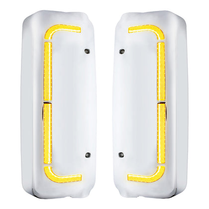 48 LED Chrome Mirror Cover With Sequential LED For FL Century (2005-2010) & Columbia (2005-2020) - Driver or Passenger Side