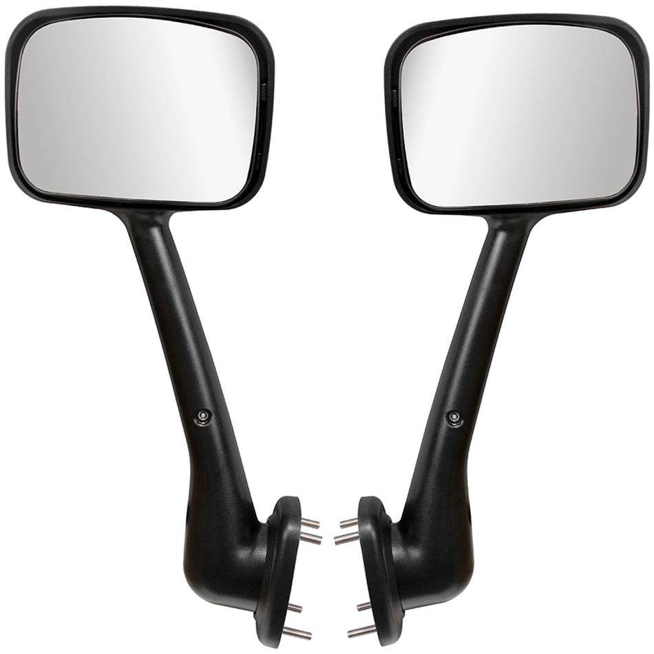 Chrome Hood Mirror Assembly With Sequential LED Turn Signal For 2008-2017 Freightliner Cascadia