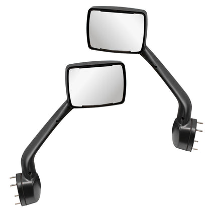 Chrome Hood Mirror Assembly W/ Sequential LED Turn Signal For 2013-2021 Kenworth T680 & Peterbilt 579 (Driver or Passenger Side)