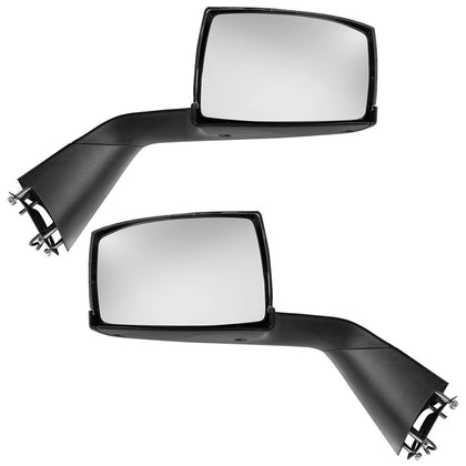 Chrome Hood Mirror Assembly With Sequential LED Turn Signal For 2018-2024 Volvo VNL - Driver or Passenger Side