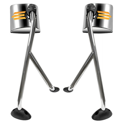 Stainless Steel Hood Mirror Assembly With Sequential LED Turn Signal For 2008-2017 International Prostar (Driver or Passenger Side)