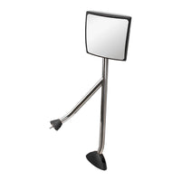 Stainless Steel Hood Mirror Assembly With Sequential LED Turn Signal For 2008-2017 International Prostar (Driver or Passenger Side)