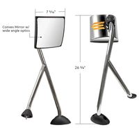 Stainless Steel Hood Mirror Assembly With Sequential LED Turn Signal For 2008-2017 International Prostar (Driver or Passenger Side)