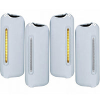 Mirror Cover With 19 LED 12" Reflector Light Bar For 2005+ Freightliner (Driver or Passenger Side) - Amber LEDs (Amber or Clear Lens)