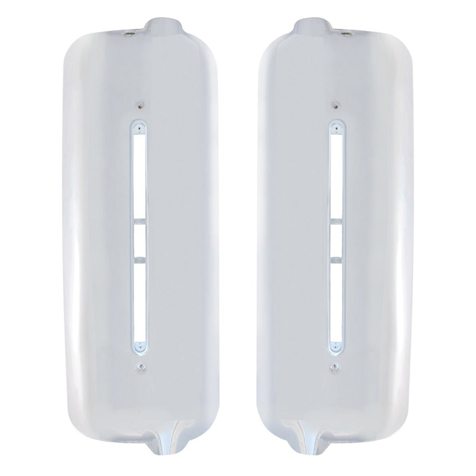 Chrome Plastic Mirror Cover With LED Cutout For 2005 & Older Freightliner Century (Driver or Passenger Side)