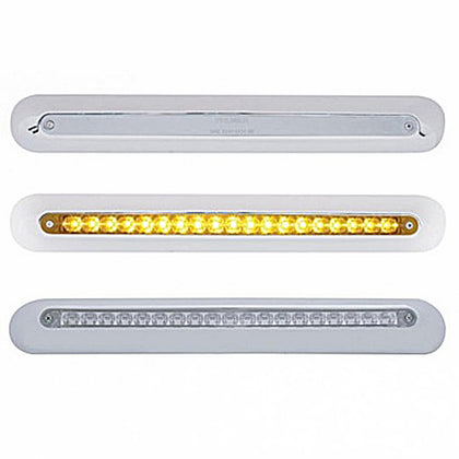 Freightliner 19 LED 12" Mirror Light Bar - Amber LEDs (Chrome, Amber or Clear Lens)