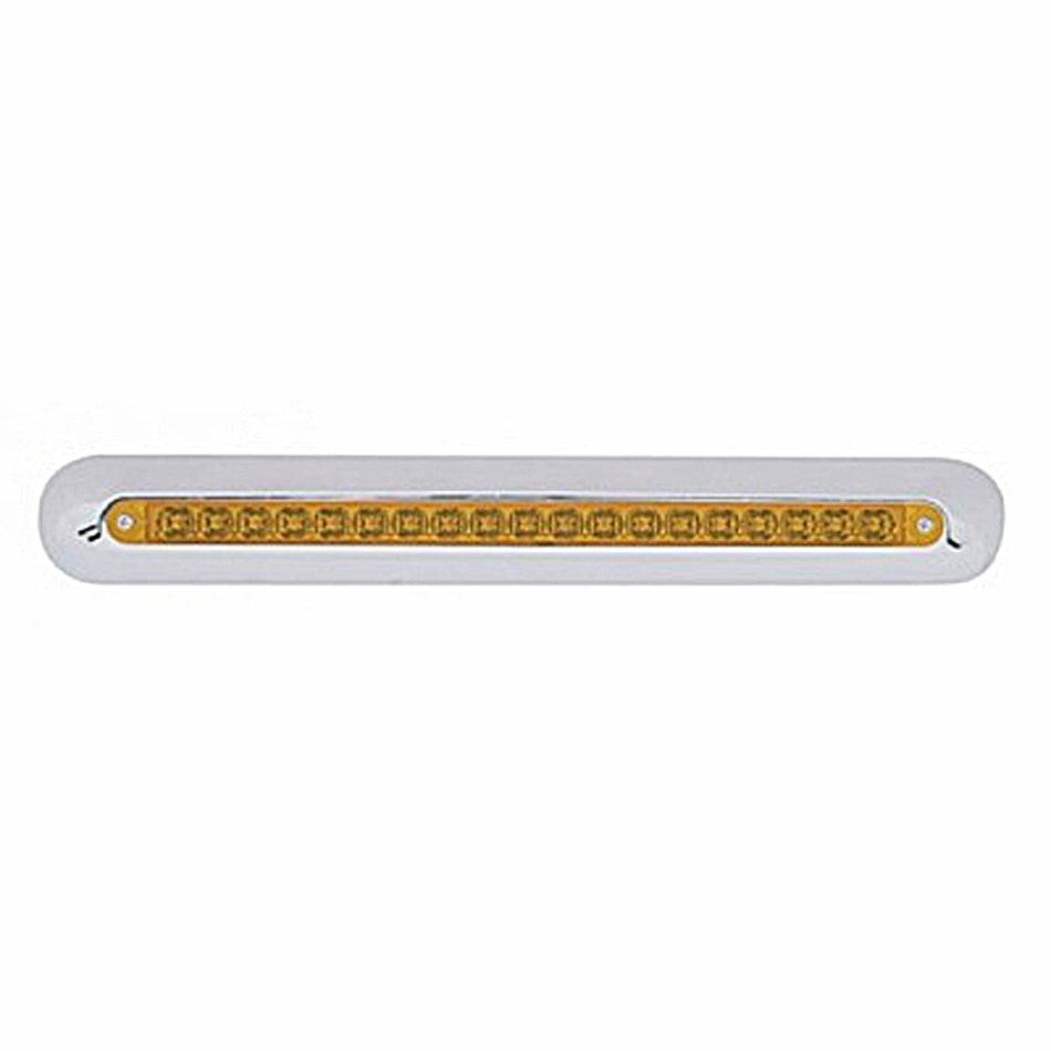 Freightliner 19 LED 12" Mirror Light Bar - Amber LEDs (Chrome, Amber or Clear Lens)