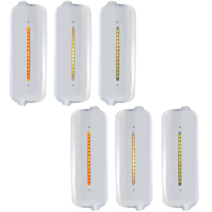 Mirror Cover With 14 LED 12" Light Bar For 2005 & Older Freightliner (Driver or Passengers Side )- Amber LEDs (Amber, Clear or Chrome Lens)