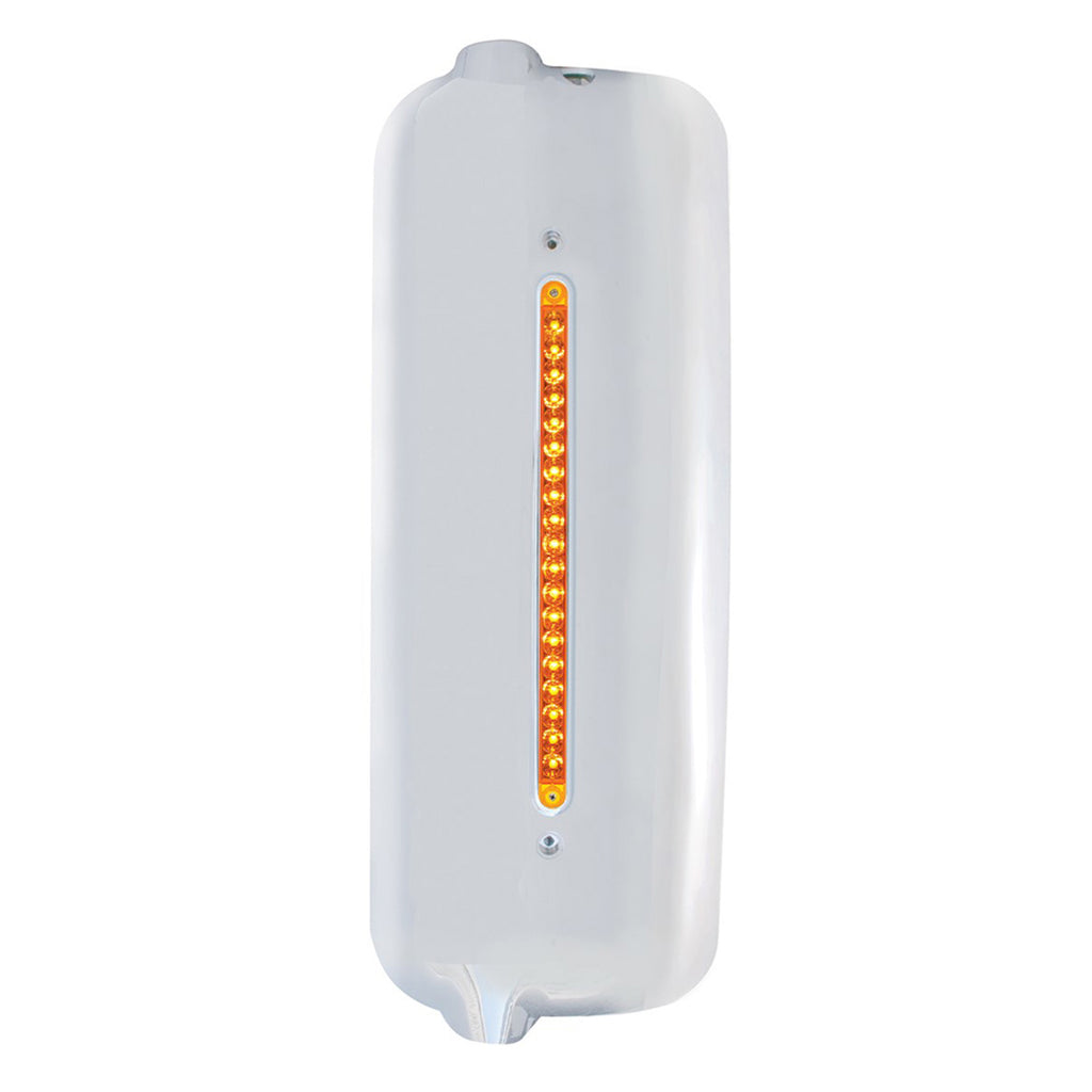 Mirror Cover With 19 LEDs 12" Reflector Light Bar For Pre-2005 FL Century - Amber LEDs (Amber or Clear Lens)
