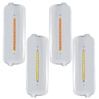 Mirror Cover With 19 LEDs 12" Reflector Light Bar For Pre-2005 FL Century - Amber LEDs (Amber or Clear Lens)