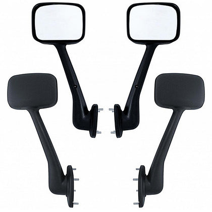 Hood Mirror Assembly For 2008-2017 Freightliner Cascadia - Driver or Passenger Side (Chrome or Black)