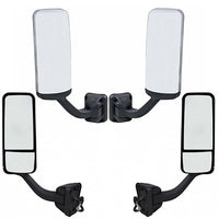 Black or Chrome Mirror Assembly With Heated Mirror For 2008-2017 Freightliner Cascadia - Driver or Passenger Side