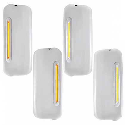 Mirror Cover w/24 Amber LED 12" GloLight For 2005+ Freightliner Century/Columbia - Amber LEDs (Amber or Clear Lens)