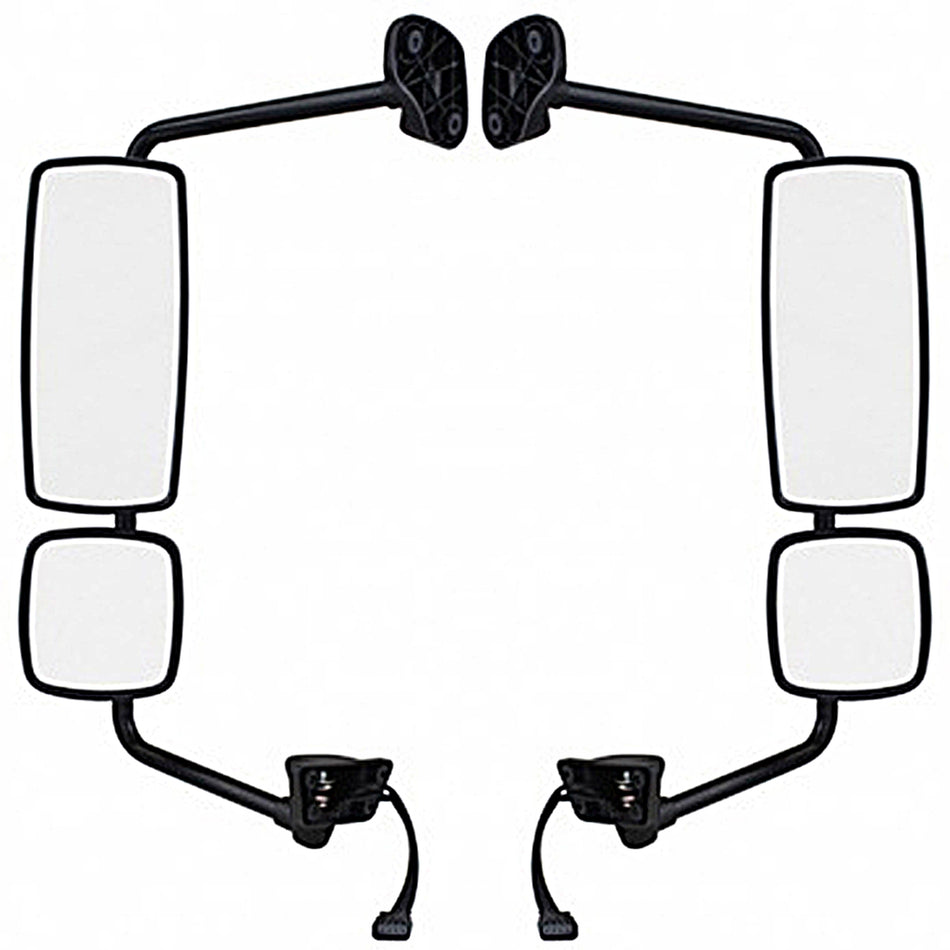 Chrome Mirror Assembly With Power Adjust & Heated For Freightliner M2 - Driver or Passenger Side