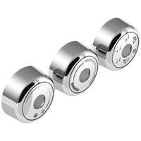 Chrome Plastic A/C Control 6-Piece Dial Covers For 2018-2025 Freightliner Cascadia