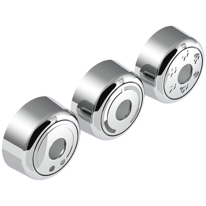 Chrome Plastic A/C Control 6-Piece Dial Covers For 2018-2025 Freightliner Cascadia