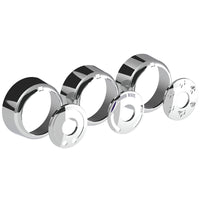 Chrome Plastic A/C Control 6-Piece Dial Covers For 2018-2025 Freightliner Cascadia