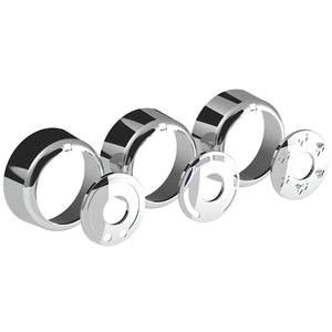 Chrome Plastic A/C Control 6-Piece Dial Covers For 2018-2025 Freightliner Cascadia