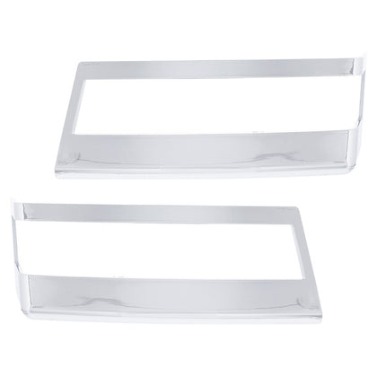 Chrome Plastic Turn Signal Bezels For 2018-2025 Freightliner Cascadia (Pair)