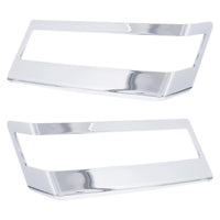 Chrome Plastic Turn Signal Bezels For 2018-2025 Freightliner Cascadia (Pair)