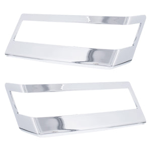 Chrome Plastic Turn Signal Bezels For 2018-2025 Freightliner Cascadia (Pair)