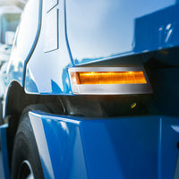 Chrome Plastic Turn Signal Bezels For 2018-2025 Freightliner Cascadia (Pair)