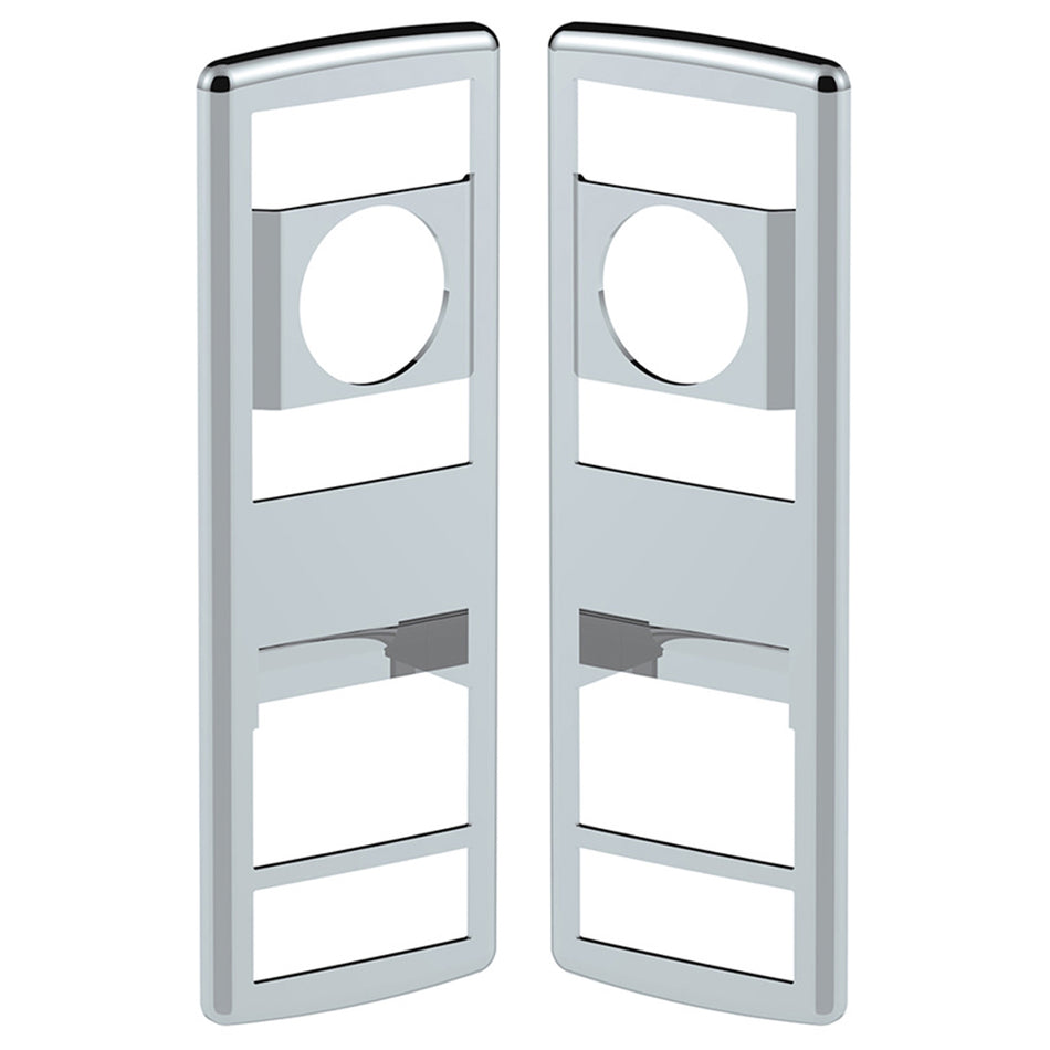 Chrome Door Switch Cover With Power Windows/Mirrors/Door Locks For 2018-2025 Freightliner Cascadia - Driver or Passenger Side