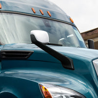 Chrome Plastic Hood Mirror Cover For 2018-2025 Freightliner Cascadia - Driver or Passenger Side