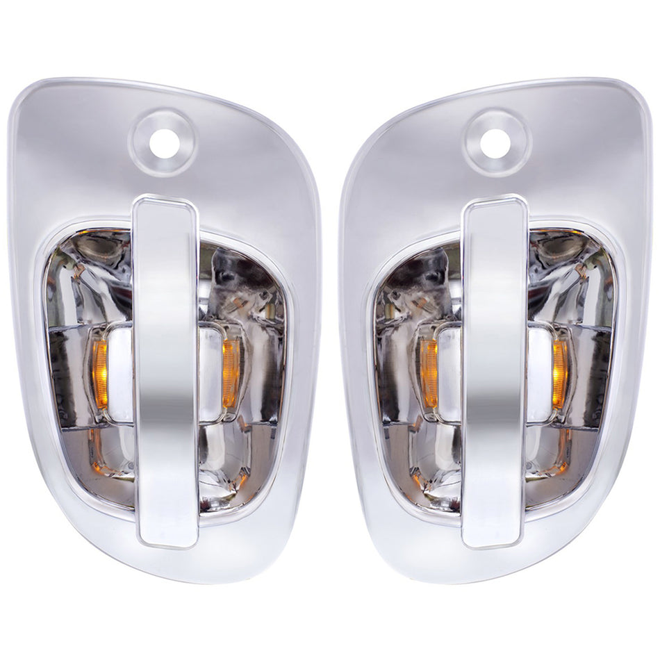 6 Amber LED Chrome Door Handle Cover for 2008-2017 Freightliner Cascadia