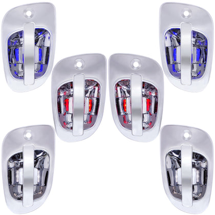 6 LED Chrome Door Handle Cover for Freightliner (Blue, Red or White LEDs)