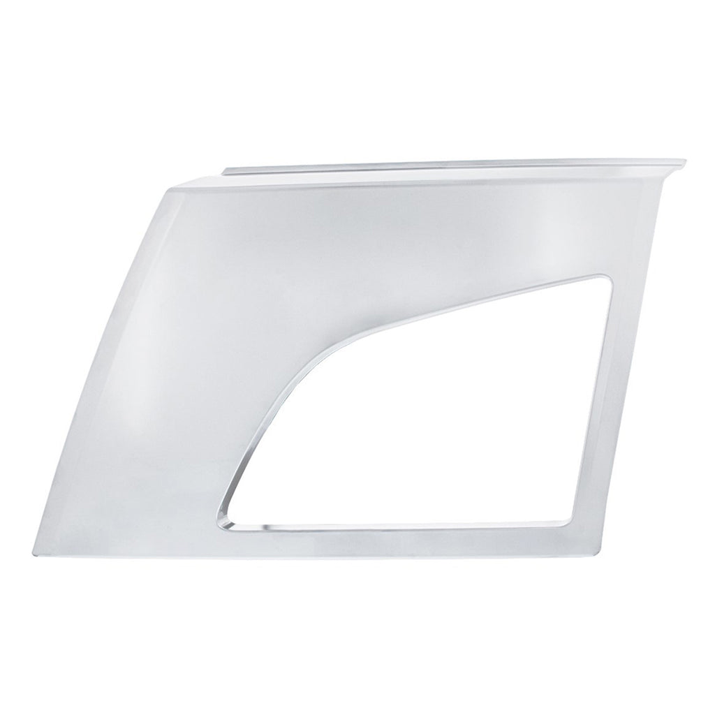 ABS Satin Silver Bumper Fog Light Hole Cover For 2018-2024 Volvo VNL - Driver or Passenger Side