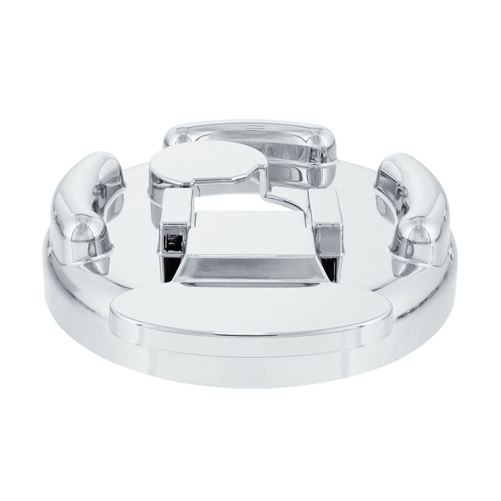 United Pacific - Chrome Plastic Fuel Cap Cover For Peterbilt - Locking