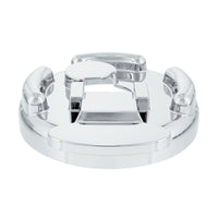 United Pacific - Chrome Plastic Fuel Cap Cover For Peterbilt - Locking