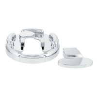 United Pacific - Chrome Plastic Fuel Cap Cover For Peterbilt - Locking