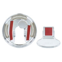 United Pacific - Chrome Plastic Fuel Cap Cover For Peterbilt - Locking