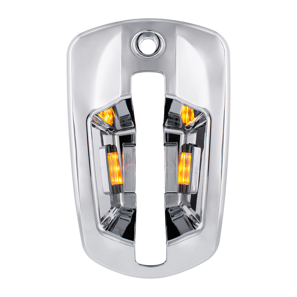 6 LED Chrome Door Handle Cover For 2018-2025 Freightliner Cascadia - Driver or Passenger Side (Amber, Blue, Green, Red or White LEDs)