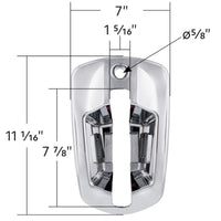 6 LED Chrome Door Handle Cover For 2018-2025 Freightliner Cascadia - Driver or Passenger Side (Amber, Blue, Green, Red or White LEDs)