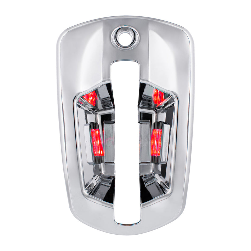 6 LED Chrome Door Handle Cover For 2018-2025 Freightliner Cascadia - Driver or Passenger Side (Amber, Blue, Green, Red or White LEDs)
