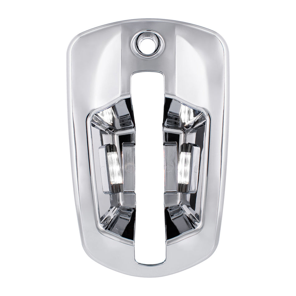 6 LED Chrome Door Handle Cover For 2018-2025 Freightliner Cascadia - Driver or Passenger Side (Amber, Blue, Green, Red or White LEDs)