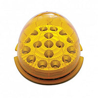 Fog Light Cover With 17 LED Clear Style Reflector Light For 2007-17 KW T660 - Amber LEDs (Amber Lens) - Driver or Passenger Side