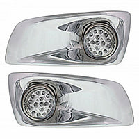 Fog Light Cover With 17 LED Clear Style Reflector Light For 2007-17 KW T660 - Amber LEDs (Clear Lens) Driver or Passenger Side
