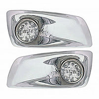 Fog Light Cover With 17 LED Reflector Watermelon Lights For 2007-17 KW T660 - Amber LEDs (Clear Lens) - Driver or Passenger Side