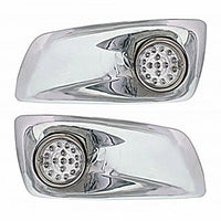 Fog Light Cover With 17 LED Hi/Lo Clear Style Reflector Light For 2007-17 KW T660 - Amber LEDs (Clear Lens) - Driver or Passenger Side