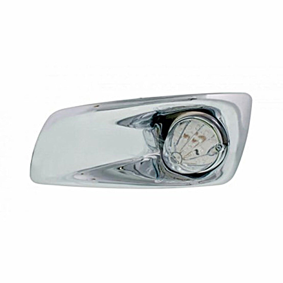 Fog Light Cover With 19 LED Watermelon Light For 2007-17 KW T660 - Amber LEDs (Clear Lens) Driver or Passenger Side