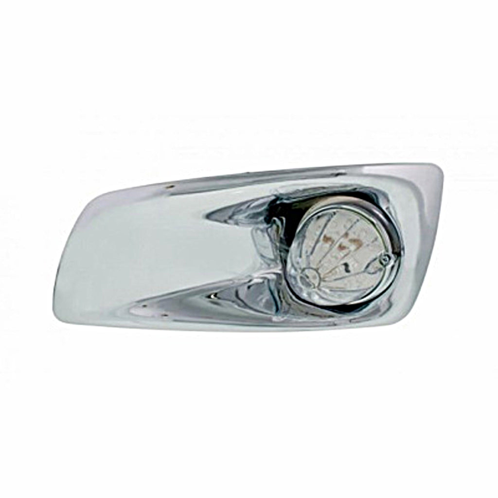 Fog Light Cover With 19 LED Watermelon Light For 2007-17 KW T660 - Amber LEDs (Clear Lens) Driver or Passenger Side