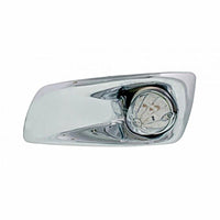 Fog Light Cover With 19 LED Watermelon Light For 2007-17 KW T660 - Amber LEDs (Clear Lens) Driver or Passenger Side