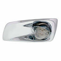 Fog Light Cover With 19 LED Beehive Light & Visor For 2007-17 KW T660 - Amber LEDs (Clear Lens) Driver or Passenger Side