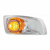 Fog Light Cover With 17 LED Hi/Lo Watermelon Light For 2007-17 KW T660 - Amber LEDs (Amber Lens) - Driver or Passenger Side