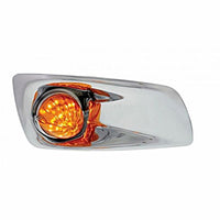 Fog Light Cover With 19 LED Watermelon Light For 2007-17 KW T660 - Amber LEDs (Amber Lens) - Driver or Passenger Side